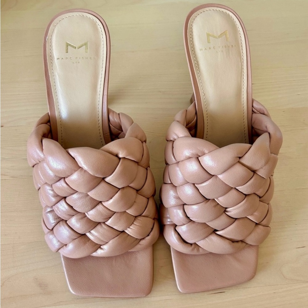 Marc Fisher Dakina Braided Leather Stiletto Slide - Picture 3 of 9
